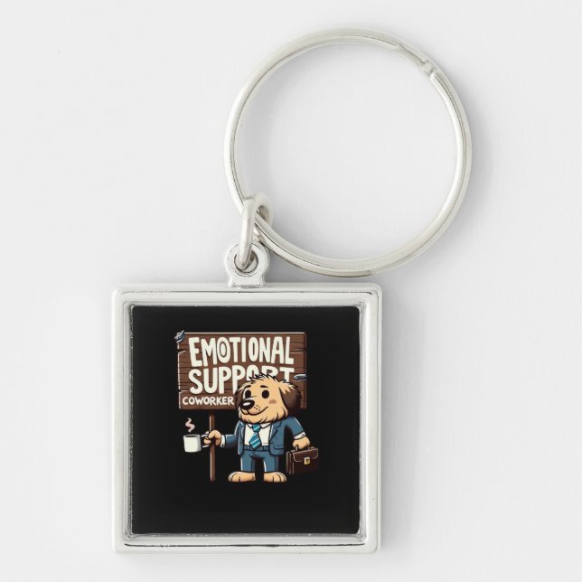 Emotional Help Coworker Classic Quote Keychain (Front)