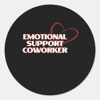 Emotional Help Coworker Classic - Work Bestie Vira Round Sticker
