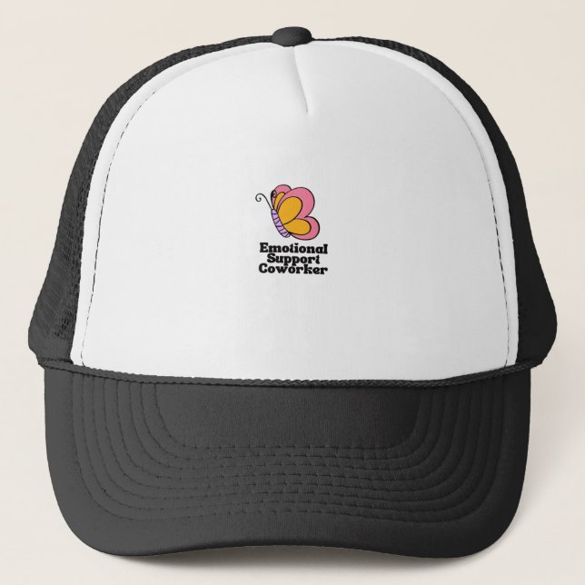 Emotional Help Coworker - Funny Work Bestie Trucker Hat (Front)