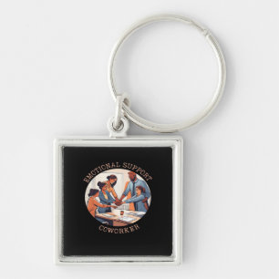 Emotional Help Coworker Office Keychain