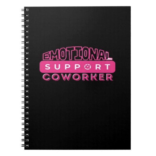 Emotional Help Coworker Pink Flower Essential Notebook (Front)