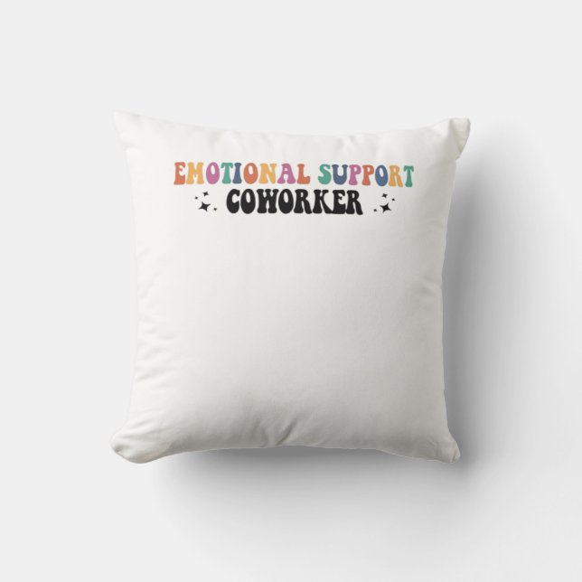 Emotional Help Coworker Sloth Throw Pillow (Front)