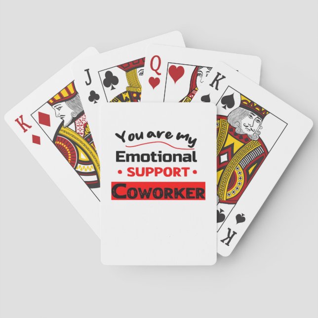 Emotional Help Coworker Sloth Vibes Playing Cards (Back)