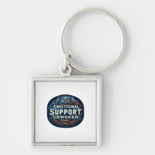 Emotional Help Coworker, Typography Classic Keychain