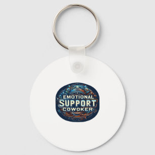 Emotional Help Coworker, Typography Classic Keychain