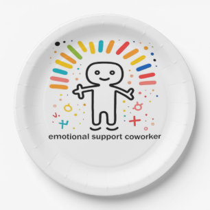 Emotional Help Coworker Viral Paper Plate