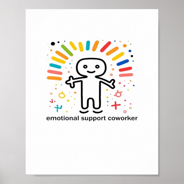 Emotional Help Coworker Viral Poster (Front)