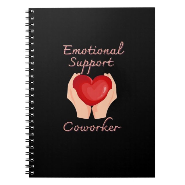 Emotional Help Coworker Viral Quote and Sloth Notebook (Front)