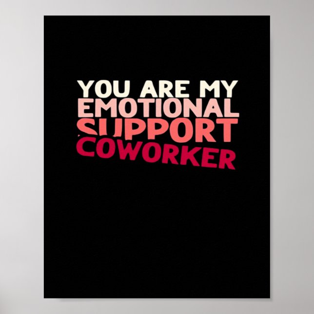 Emotional Help Coworker Viral Sloth Poster (Front)