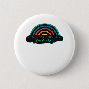 Emotional Help Coworker Work Bestie Blue Classic 2 Inch Round Button