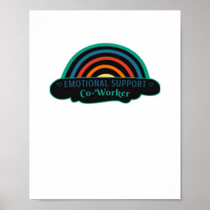 Emotional Help Coworker Work Bestie Blue Classic Poster