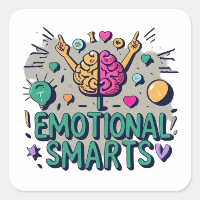 Emotional Intelligence Square Sticker (Front)