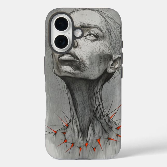 emotional portrait with thorn  Case-Mate iPhone case (Back)