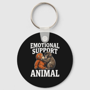 Emotional support animal cute punch monkey plush keychain