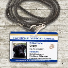 Emotional Support Animal ID One Photo Option Badge