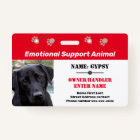 Emotional Support Animal ID One Photo Option
