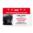 Emotional Support Animal ID One Photo Option