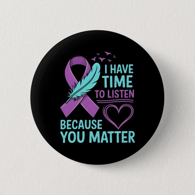 Emotional Support Awareness 2 Inch Round Button (Front)