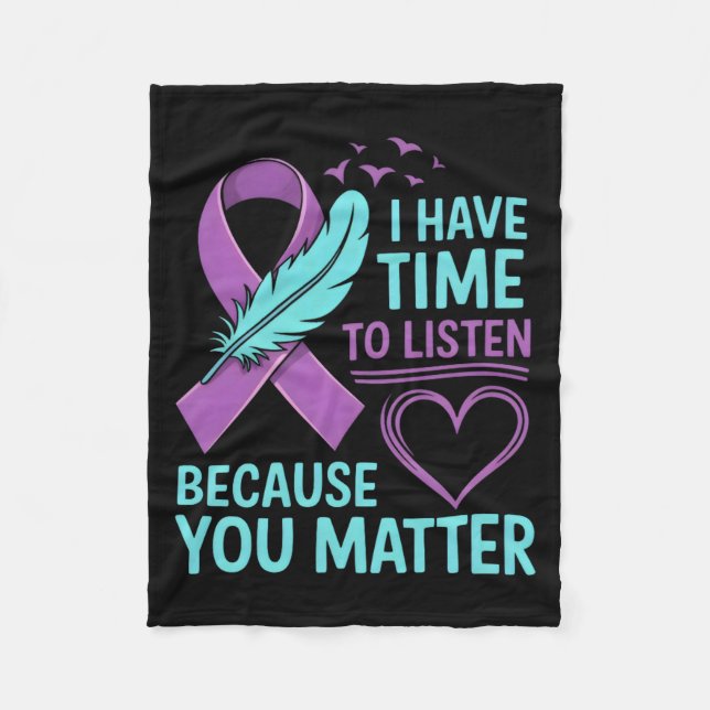 Emotional Support Awareness Fleece Blanket (Front)