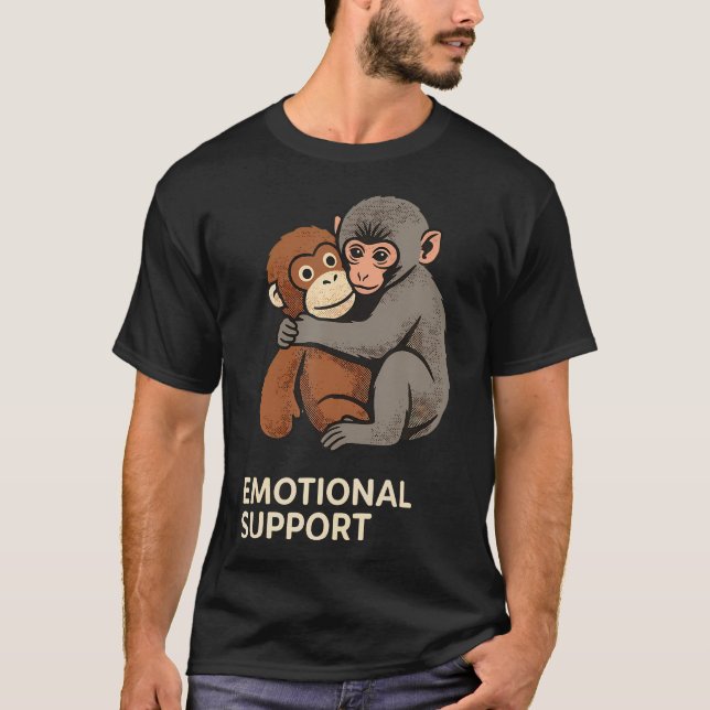 Emotional Support Baby Monkey T-Shirt (Front)