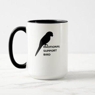 Emotional Support Bird Funny Parrot Owner Design Mug