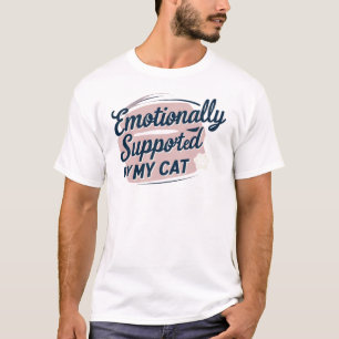 Emotional Support Cat Lover Design T-Shirt