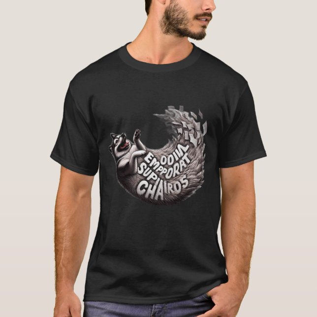 Emotional Support Chaos Funny Husky Dog T-Shirt (Front)