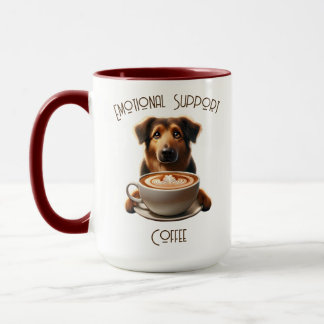 Emotional Support Coffee Cute Mocha Mug