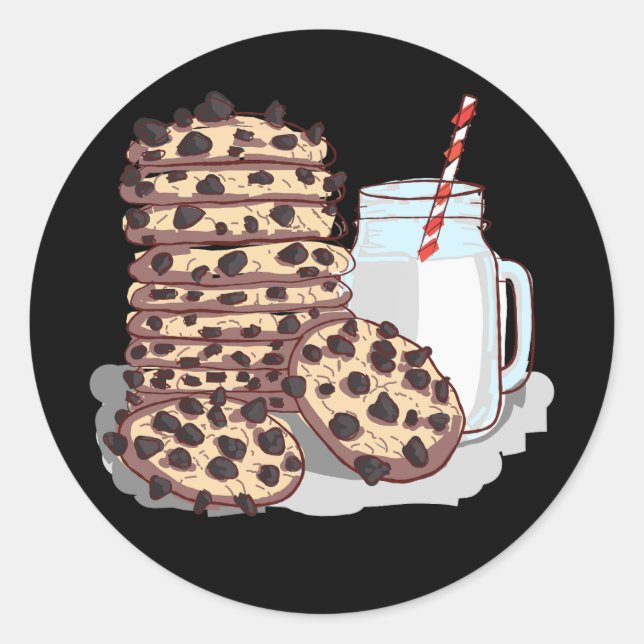 Emotional Support Cookies Classic Round Sticker (Front)