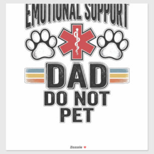 Emotional Support Dad Do Not Pet Vintage Shirt Des