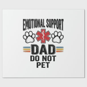Emotional Support Dad Do Not Pet Vintage Shirt Des Wrapping Paper