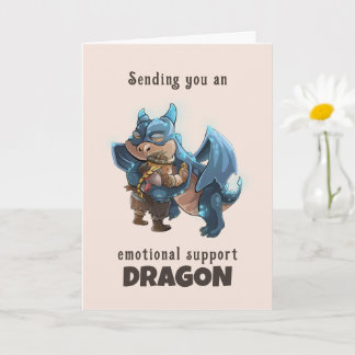 Emotional Support Dragon greeting card