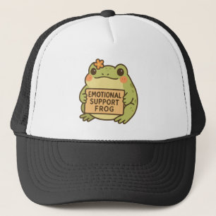 Emotional Support Frog Cute Animal Humour Trucker Hat