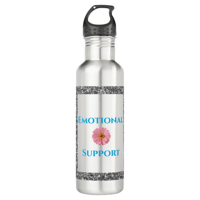 Emotional Support Glam Version 710 Ml Water Bottle (Front)