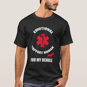 Emotional Support Human Do Not Pet Beagle Dog Owne T-Shirt