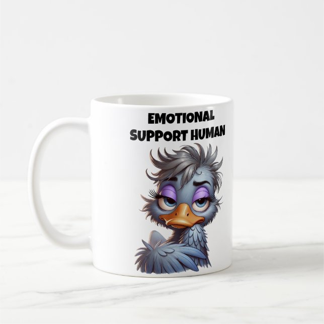 Emotional Support Human Mom Coffee Mug (Left)