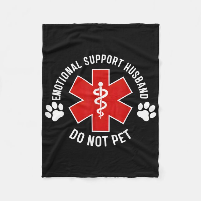 Emotional Support Husband Do Not Pet 6  Fleece Blanket (Front)