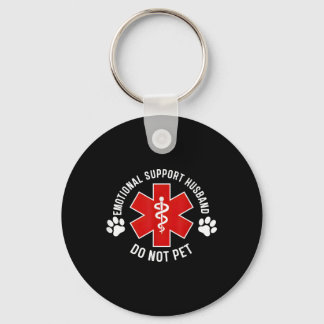Emotional Support Husband Do Not Pet 6 Keychain