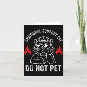 Emotional Support Husband Do Not Pet Funny Cat Card