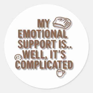 Emotional Support Snacks Classic Round Sticker