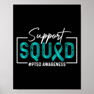 Emotional Support Squad Trauma Ptsd Awarenes Month Poster