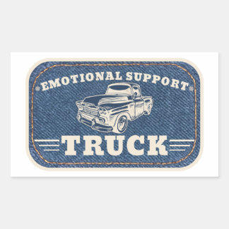 Emotional Support Truck Vintage Patch Design Sticker