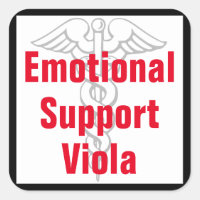 Emotional Support Viola - Funny Sticker