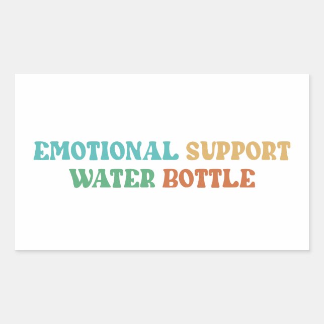 Emotional Support Water Bottle Sticker (Front)