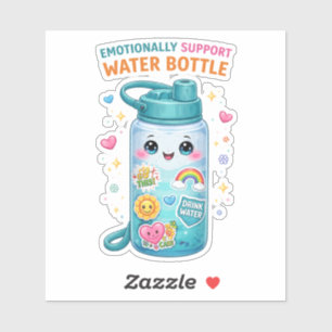 Emotional Support Water Custom-Cut Vinyl Sticker