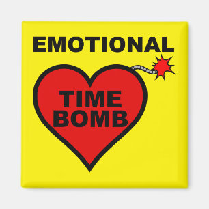 Emotional Time Bomb Funny Fridge Magnet