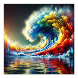 Emotional Vortex: Cinematic Wave of Colours Photo Print