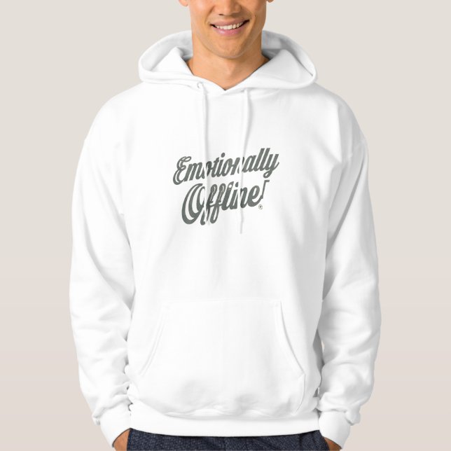 Emotionally Offline – Vintage Minimalist Hoodie (Front)