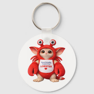 Emotionally Supportive Lobster Key Ring