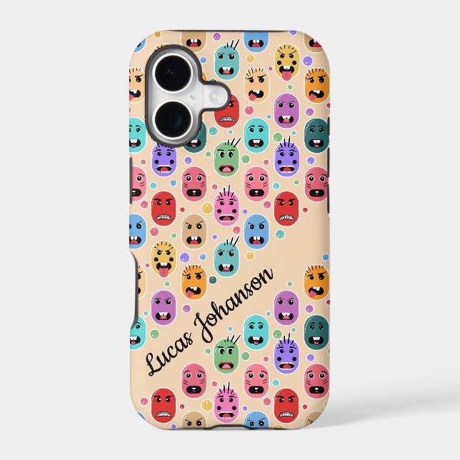 Emotions Colourful Faces Custom Name (Back)